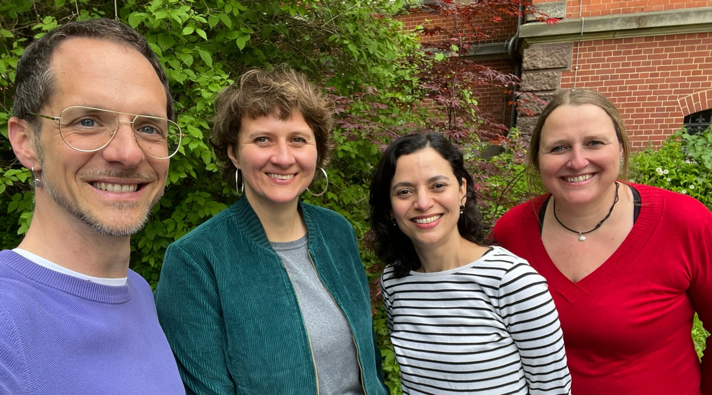 Auf dem Bild zu sehen von links: Matthias Koning, Anna Nowodworska, Júlia Veras, Katinka Simon 